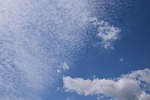 mackerel sky and cumulus clouds, cloudscape, skyscape