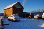 house, winter, village