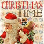 christmas, vintage, santa