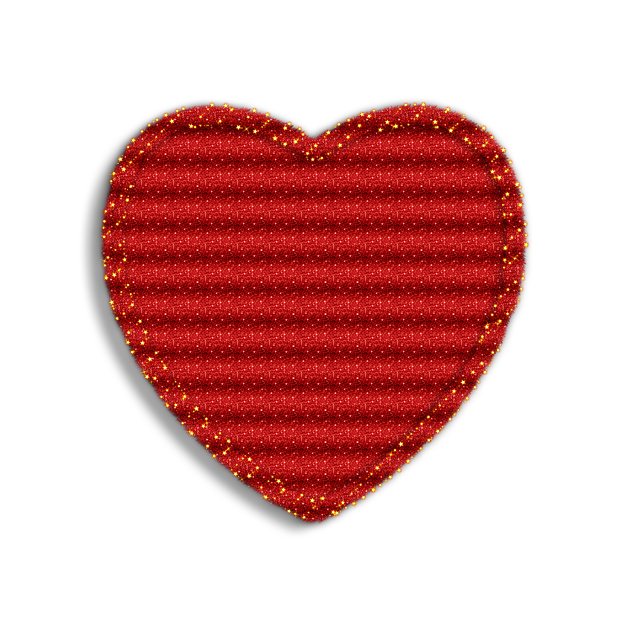 Free heart christmas advent illustration