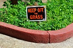 keep off grass sign, sign, lawn