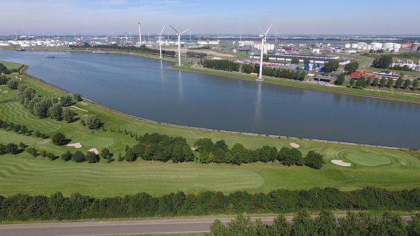 Vindmølle, Industri, Vandveje, Havn