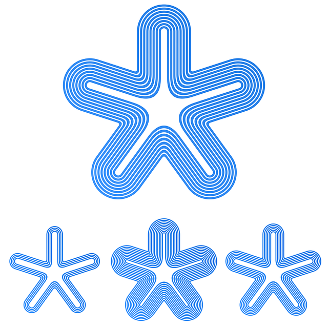 Free pentagram logo star vector