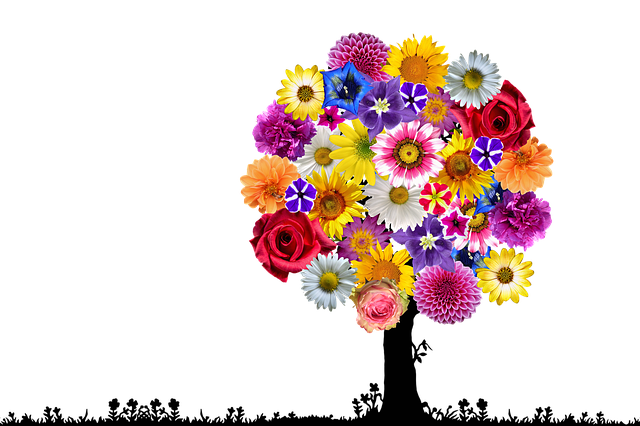 Free flower blossoms tree illustration