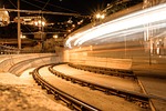 tram, corner, turn