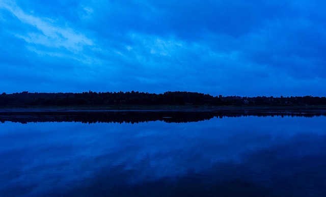 See, Landschaft, Natur, Blauer Himmel