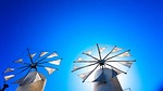 pinwheel, renewable energy, blue sky