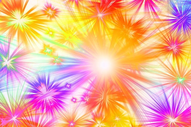 Free stars abstract multicoloured illustration