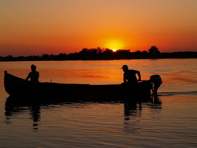 romania, delta, danube delta, crisan, nature, boat, river, bad, sunset, sun, lake, landscape sunset, water, landscape