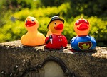 ducks, bath ducks, fire