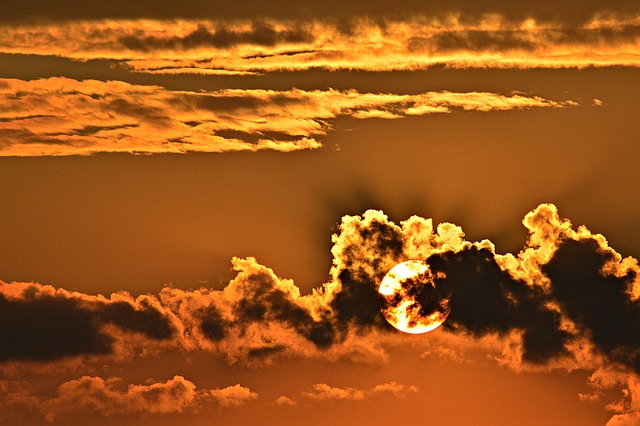 Sonnenuntergang, Dämmerung, Rot