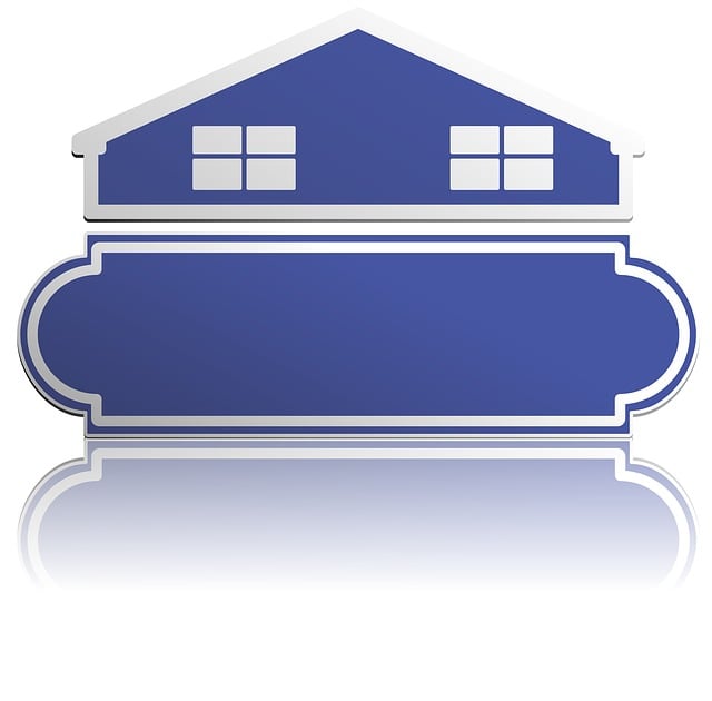 Free blue sign advertisement illustration