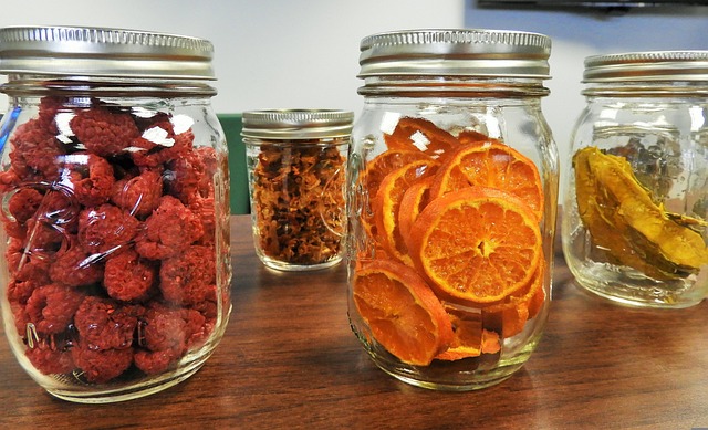 christmas background, mason jars, dehydrated, fruit, oranges, raspberries, preservation, nature, canned, prepping, nutrition, slice, healthy, dried, home, dehydrator, food, pantry, garden
