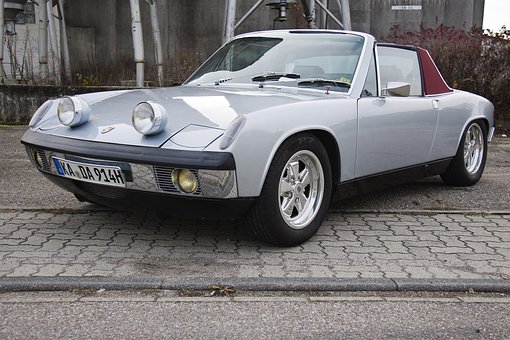 Porsche, 914, Silver, Autumn