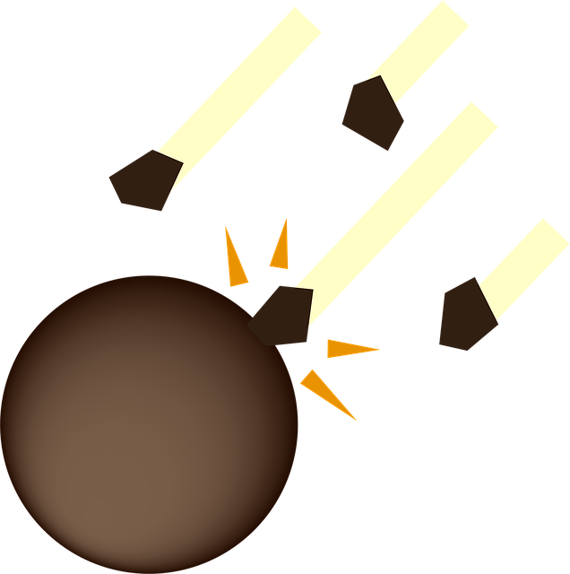 Free late heavy bombardment earth meteorite vector
