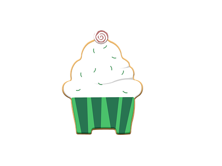 Material, Muffins, Fondant Cookies