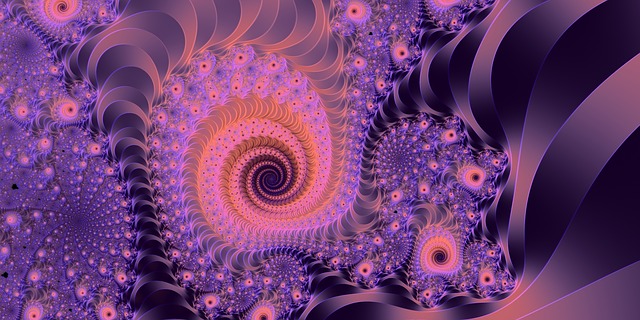 Free fantastic fractal gradation illustration
