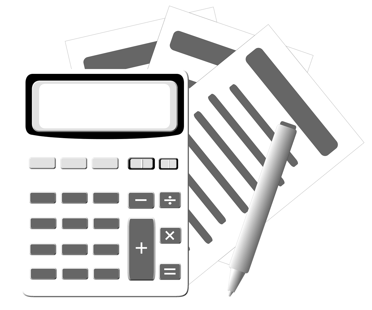 Finance Business Calculator with Graph Illustration
