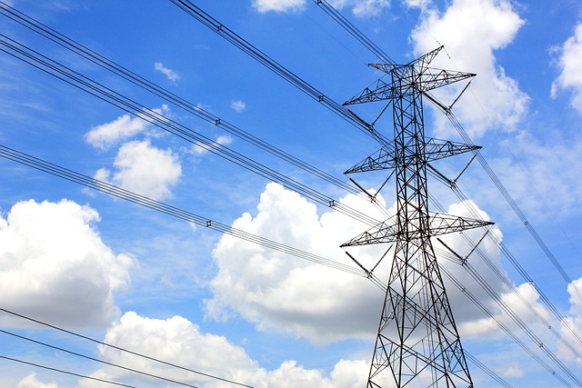 Céu, Cabo, Eletricidade, Azul, Metal