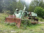 excavator, abandoned, rusty