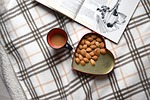 food flat lay, morning coffee, breakfast