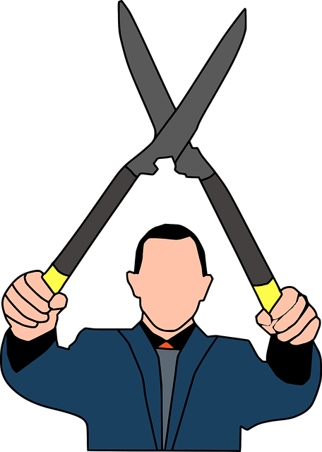 Free gardening cut man vector