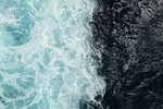 wave, foam crowns, farbenspiel