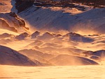 volcano, mountains, clouds