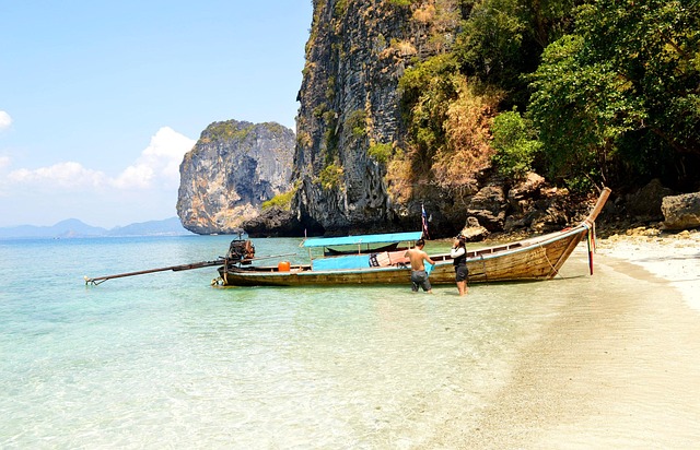 เช้า, ชายหาด, ประเทศไทย, ทะเล