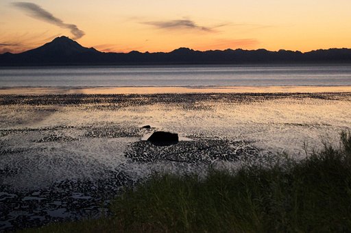 Solnedgang, Mt Redoubt, Aften