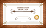 certificate, graduation, wood