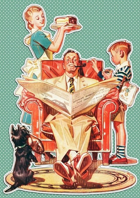 Free retro family vintage illustration