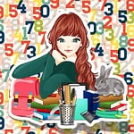school, girl, template
