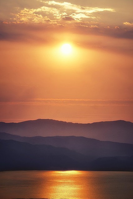Free Sunset Lake photo and picture