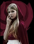 girl, red, cloak