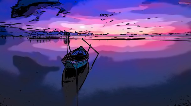 Free Comic Boat illustration and picture