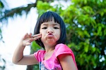 young, girl, short hair
