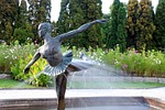 fountain, park, sculpture