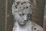statue, sad woman, sad face