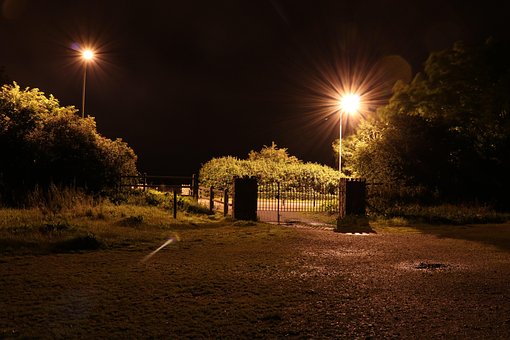 Parque, Oscuridad, Víspera, Silueta