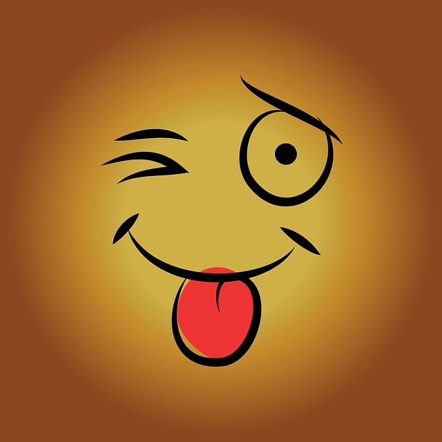 Free smiley naughty tongue illustration
