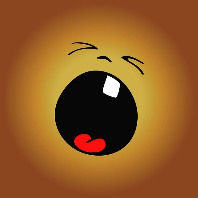 Free smiley scream roar illustration