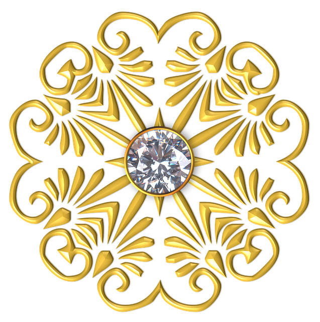 Free gold flower petal illustration