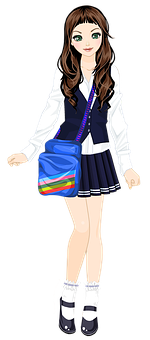 教育, 女子高生, 学校, 学習, 素敵ですね, 教える, 私は学生です, 制服