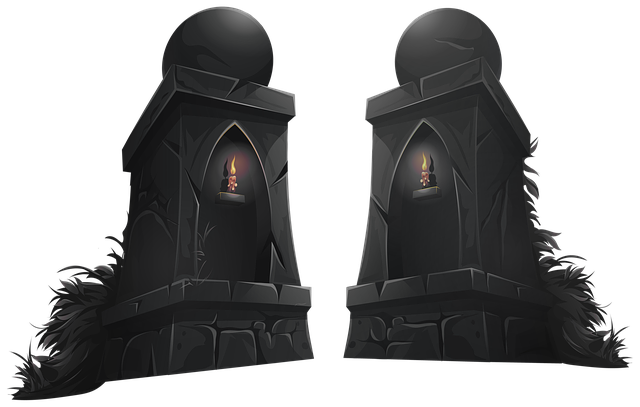 Free tombstones halloween horror illustration