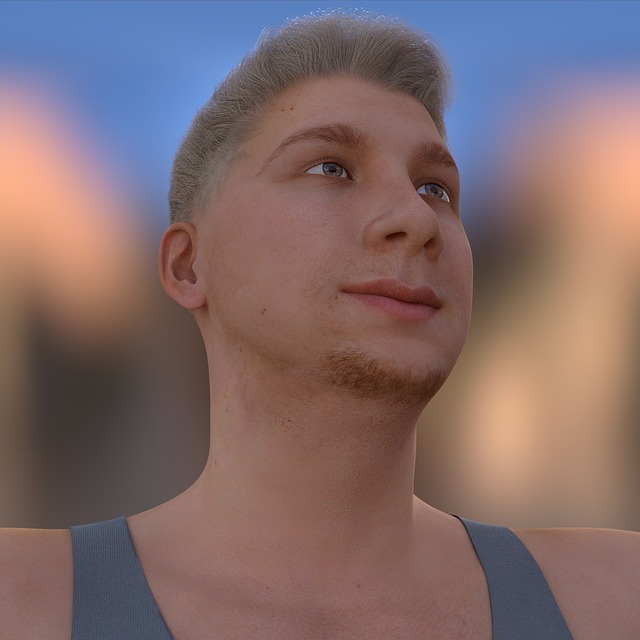 Free man portrait view illustration