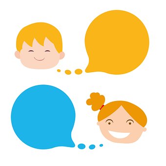 おしゃべり, 議論, 女の子, 子供, Clipart, かわいい, デザイン