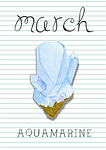 birthstone, march, aquamarine