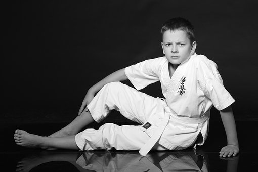 Chico, Teen, Kárate, Kimono, Deportes