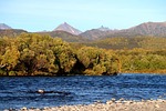 autumn, river, mountains
